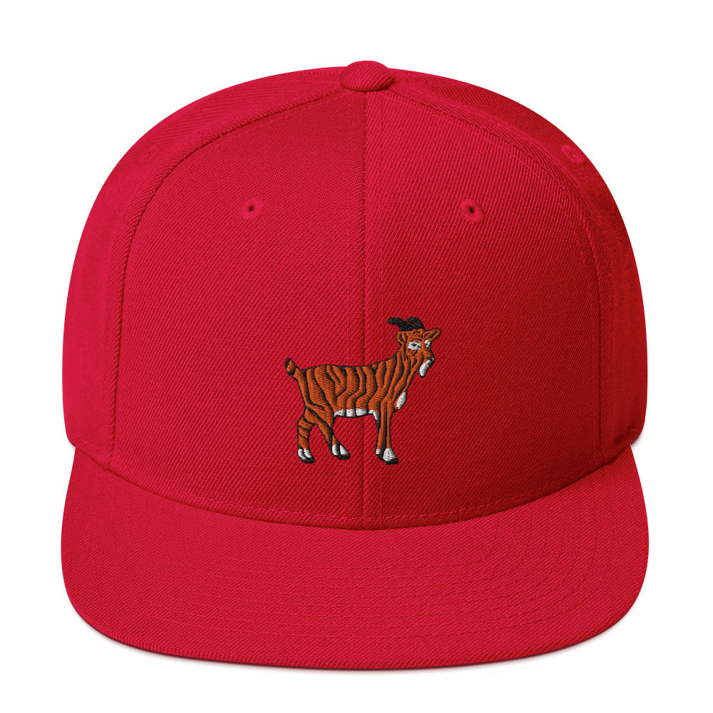 Growling Mouth Open Bengal Tiger Flat Bill Trucker Hat